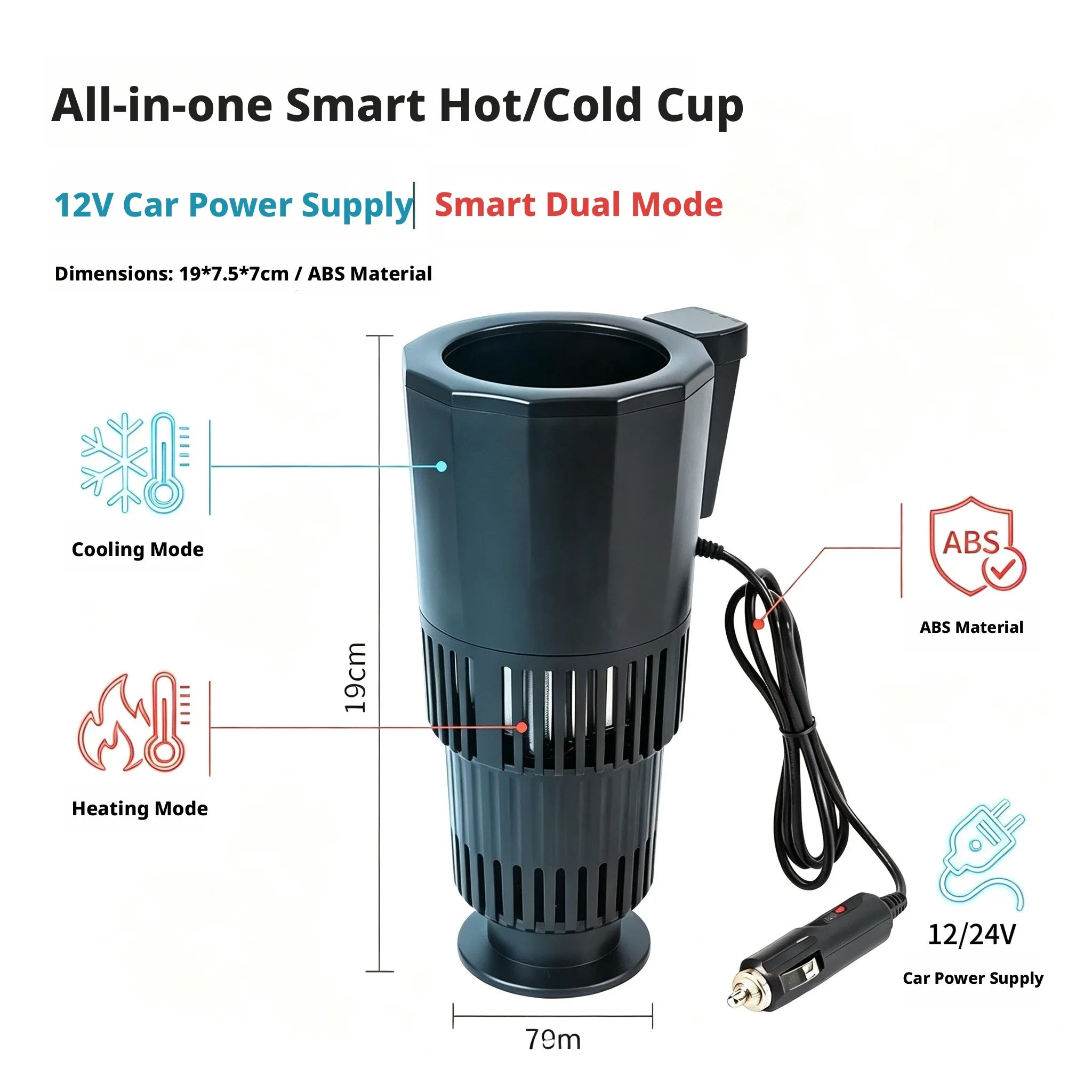2-in-1 Car Cup Cooler & Heater